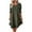 Army Green, variant on Admvng Dresses for Women and Linen Mid Sleeve Round Neck Solid Color Loose Dress S-3XL