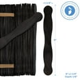 thumbnail image 2 of Wooden Black 8" Fan Handles, Wedding Programs, Pack 200, Jumbo Craft Popsicle Sticks for Auction Bid Paddles, Wooden Wavy Flat Stems for DIY Crafting Supplies Kit, by Woodpeckers, 2 of 8