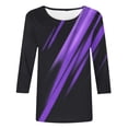 thumbnail image 4 of Long Sleeve Blouse Plus Size Plus Size Tunic Tops Women Comfortable Casual 3/4 Sleeve Round Neck Pullover Tops Blouse Shirt, 4 of 6