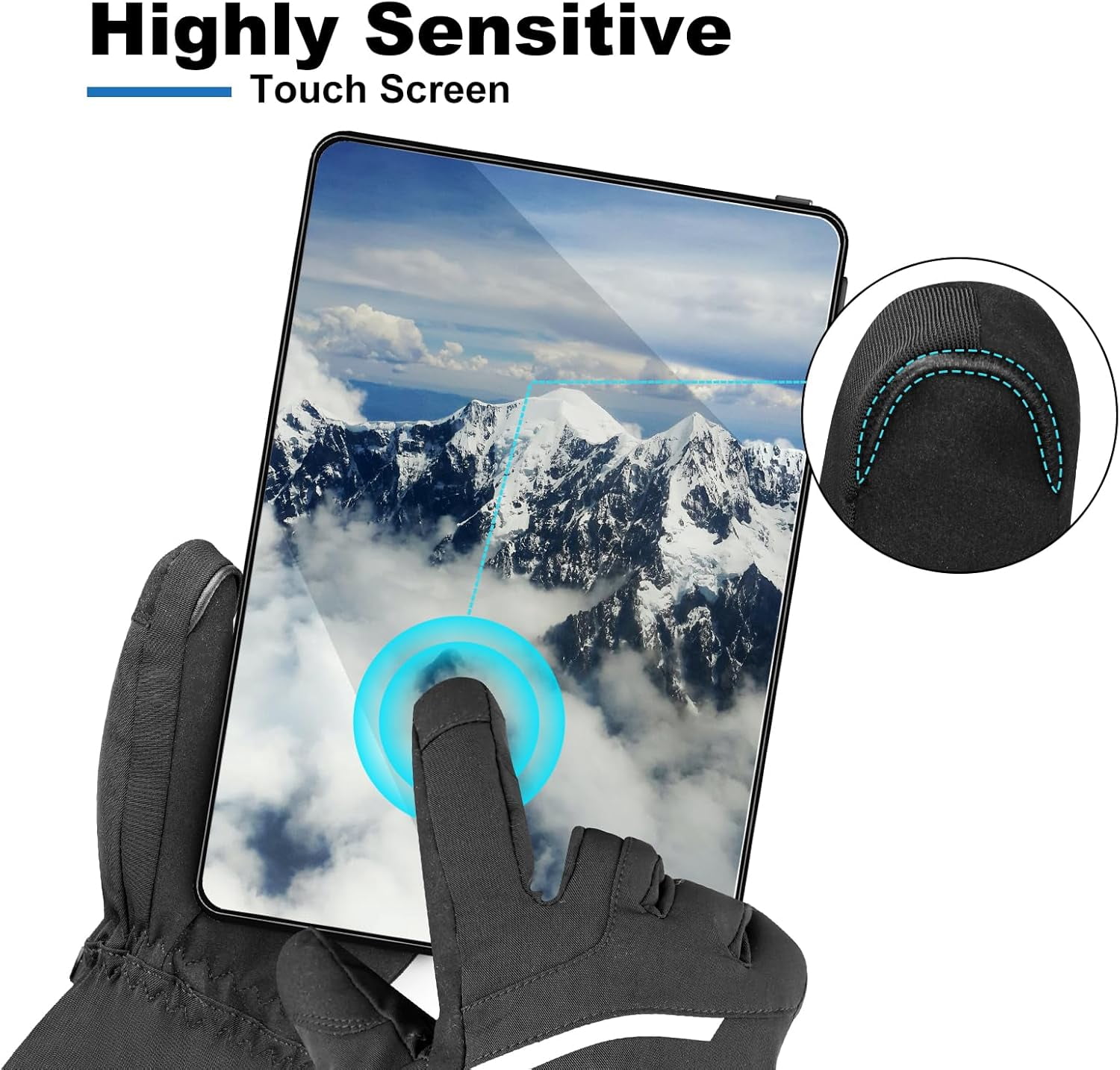 SNOW DEERHeated Gloves - Unisex Winter Ski Gloves with Rechargeable Electric Heating for Skiing, Snowboarding, Snow Hiking, Hunting & Outdoor Activities
