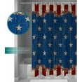 thumbnail image 6 of American Flag Rustic Wood Shower Curtain, Independence Day Shower Curtain Set with Hooks, Spring Summer Waterproof Fabric Shower Curtains for Bathroom Decor, 72x72 Inch Bath Curtain, 6 of 6
