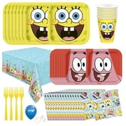 SpongeBob Birthday Party Supplies Bundle SpongeBob Plates SpongeBob Napkins SpongeBob Tablecover SpongeBob Balloons SpongeBob Tableware SpongeBob Decorations Table Set for 8