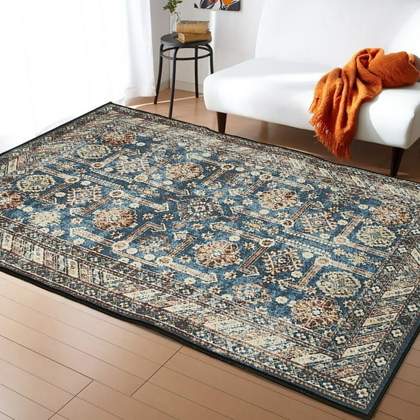 Bohemian Area Rug Machine Washable, Rugs That Are Pet Friendly
