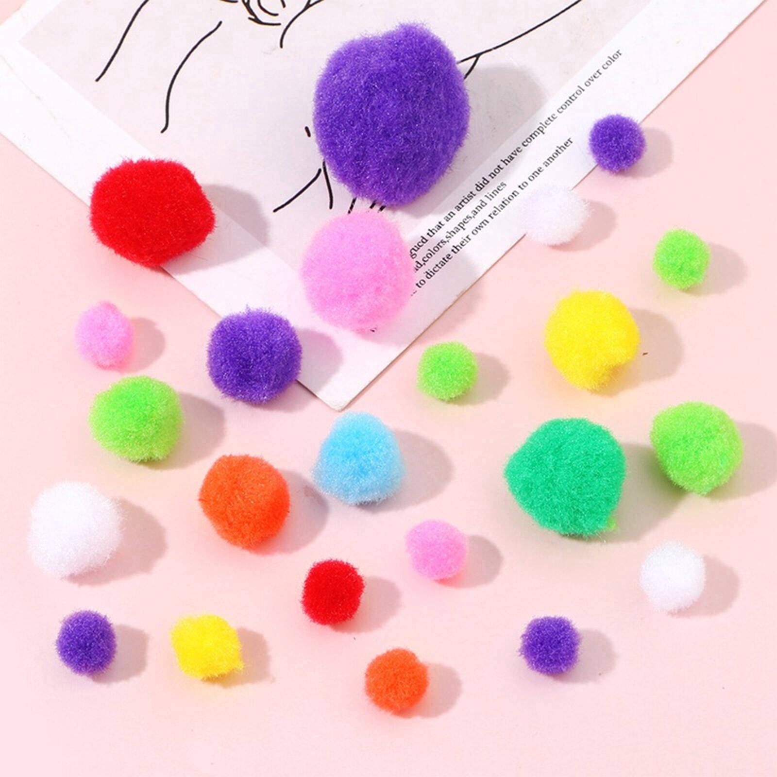TUWAFE 2026 New 300 Pcs Pom Poms for Crafts Unique Style Pom Poms Diy Accessories Pompoms for Crafts Decorations Art Projects Dark Purple