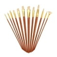 thumbnail image 5 of Royal & Langnickel 12pc Bone Taklon Long Handle Variety Brush Set, 5 of 6