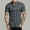 Gray, variant on Kiplyki Men's New Arrivals Tops Casual Solid Stand Collar Button Short Sleeve Blouse Shirt