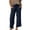 Navy, variant on Gyexs Wide Leg Pants Woman Lined High Waisted Baggy Pants Plus Size Fashion Elegan Work Pants Womens Winter Clothes, Blue, Size M