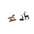 thumbnail image 6 of Dualoai Horse and Deer Resin Figurine Sculpture Artwork Collectible Ornament for Desk Tabletop Decoration Living Room Study Home Decor Gift, 6 of 8