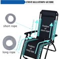thumbnail image 3 of Cuerdas elásticas de repuesto universales para silla Zero Gravity, herramienta de reparación de sillón reclinable Zero Gravity, kit de reparación de sillón reclinable (gris, 4 cables), 3 of 5
