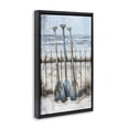 thumbnail image 3 of Stupell Industries Summer Oars Against Fence Black Framed Floater Canvas Wall Art design by LSR Creative Studio, 25 x 17, 3 of 9