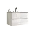 thumbnail image 4 of Bathroom Vanity | Modern Design for Bathroom Renovation | Glossy White Color & Handle - Free Design | Organizes Bathroom Items Efficiently, 4 of 6