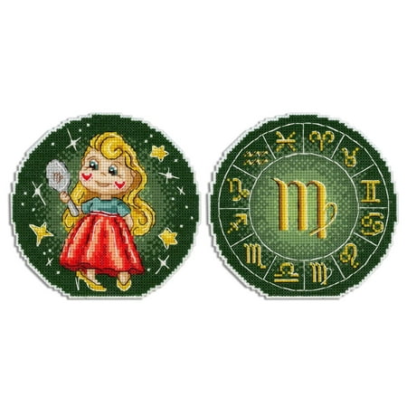 UPC: 4627167306835 | Cross Stitch Kit Zodiac Signs. Virgo SR-697 Baby Green Needlework
