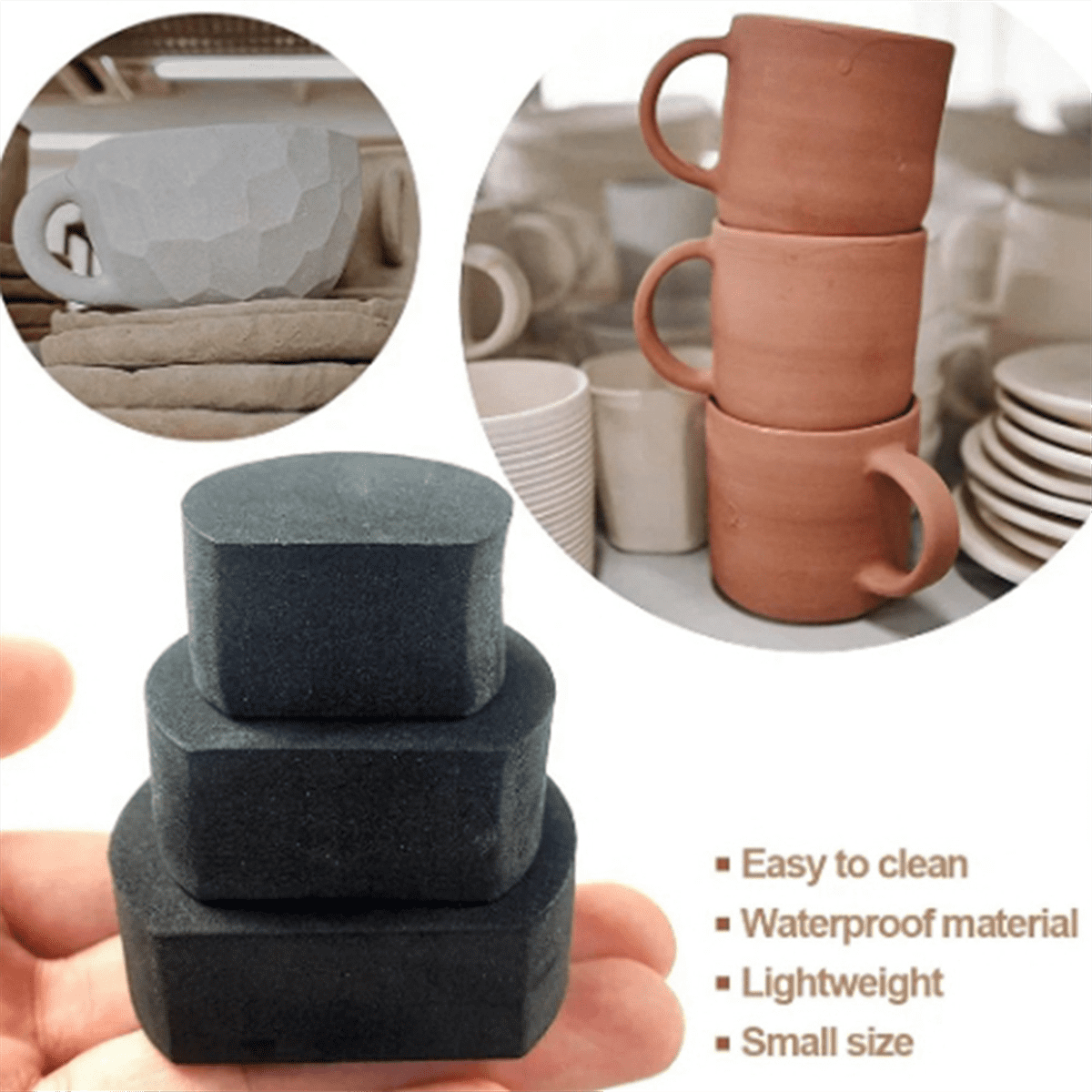 12 Moules à Anses De Tasse En EVA Pour Poterie DIY - Outil Fabrication Poignées Mugs, 6.5x3cm - Loisirs Créatifs - 8