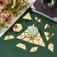 thumbnail image 2 of 100pcs Golden Mirrors for Crafts Triangle Self Adhesive Mirror Tiles 0.6x0.7 Inch Acrylic Craft Mirror Stickers Small Mirror Circles for Framing Crafts DIY Projects Wall Table Decor, 2 of 9