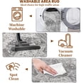 thumbnail image 3 of Yamaziot 6x9 Ft Area Rugs for Living Room, Washable Bedroom Throw Rug, Non-Slip Mat, Gray Medallion Distressed Vintage Boho Floor Carpet, 3 of 9