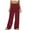 Wine Red, variant on XFLWAM Straight Wide Leg Pants for Women Business Casual Elastic High Waisted Dress Pants Long Office Trousers with Pockets