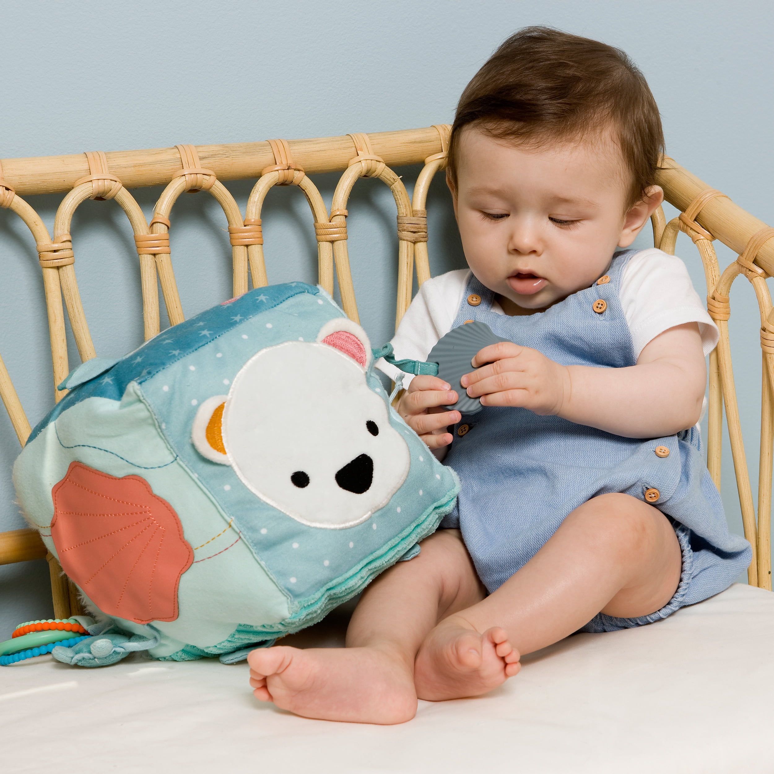 Little Big Friends Soft Activity Cube Sensory Toy for Infants & Toddlers in Ocean Theme