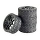thumbnail image 2 of Neumático de goma para coche RC, 4 piezas 1/8, resistente, duradero, ancho de piedra triturada para HSP blanco, 2 of 5