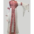 thumbnail image 1 of Eve Red Tatreez Embroidered Palestinian Kaftan Thobe (3 Piece Set), 1 of 1
