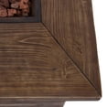 thumbnail image 6 of Porch & Den Fire & Flare 50,000 BTU Firepit Table, Glass Guard, Lava Rocks, & Cover Set Rustic Brown, 6 of 9