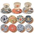 thumbnail image 6 of Ceramic Coasters with Absorbent Surface and Soft Cork Bottom for Table Protection and Heat Insulation for Coffee Mugs and Cold Drinks in Modern Patterns, 6 of 6