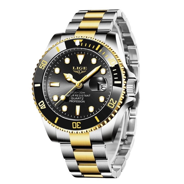 Reloj Lige Luxury 3Atm Waterproof Date Hombre En Negro