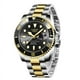 thumbnail image 1 of Reloj LIGE Reloj de lujo impermeable 3ATM para hombre dorado y negro, 1 of 5