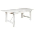 thumbnail image 1 of HERCULES Series 7' x 40" Rectangular Antique Rustic White Solid Pine Folding Farm Table, 1 of 9