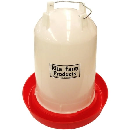 EXTRA LARGE RITE FARM PRODUCTS 3.7 GALLON CHICKEN WATERER & HANDLE POULTRY CHICK