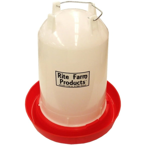 EXTRA LARGE RITE FARM PRODUCTS 3.7 GALLON CHICKEN WATERER & HANDLE POULTRY CHICK