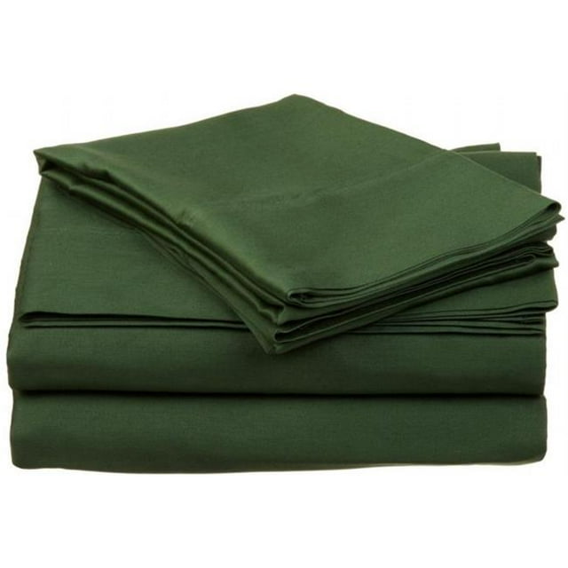400 Thread Count Egyptian Cotton Split King Sheet Set Solid Hunter Green