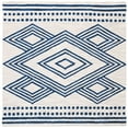 thumbnail image 6 of SAFAVIEH Micro-Loop Glenda Geometric Aztec Wool Runner Rug, Ivory/Navy, 2'6" x 9', 6 of 10