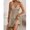 Khaki, variant on Womens Khaki Halter Neck Tiered Ruched Mini Dress With Adjustable