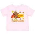 thumbnail image 3 of Inktastic Happy Thanksgiving with Cute Turkey and Leaves Boys or Girls Baby T-Shirt, 3 of 5