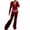 Wine 6, variant on FAIWAD 2 Piece Outfits for Womens Solid Color Tracksuit Long Sleeve Hoodie with Flare Trousers (X-Large, Yellow)