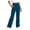 Blue, variant on Girls' Yoga Pants Children High Waisted Pull on Side Split Straight Leg Pants Dance Casual Trousers with Pockets