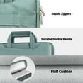 thumbnail image 2 of iBenzer Laptop Sleeve Bag for 13 13.3 14 inch MacBook Air/MacBook Pro/HP/Asus/Acer/Samsung/Dell Notebook, Carrying Case with Pockets, Trolley Belt & Carrying Handle, Midnight Green, W-SLD13-MTGN, 2 of 7