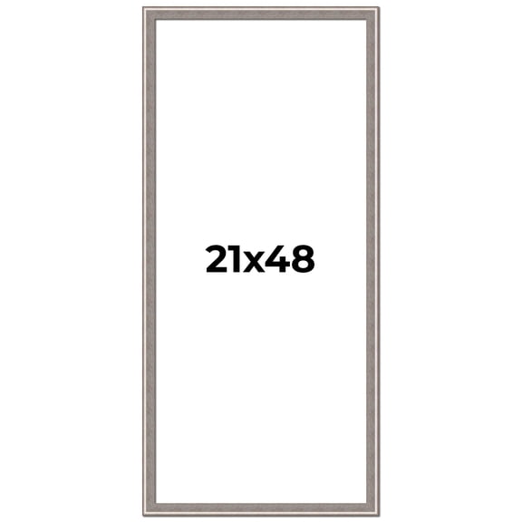 21x48 Frame Grey Real Wood Picture Frame Width 1.25 inches | Interior Frame Depth 0.5 inches | Hans