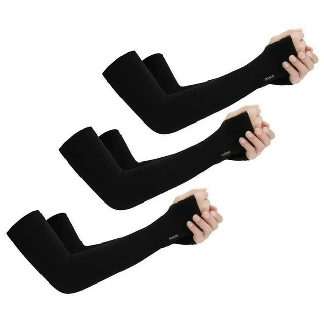 Protector solar para brazos, 3 pares de mangas para brazos, mangas para ciclismo, conducción, protección UV, mangas para brazos de refrigeración, diseño de clase mundial