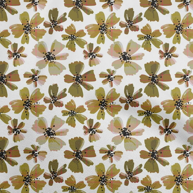oneOone Viscose Chiffon Light Green Fabric Florals Craft Projects Decor Fabric Printed By The Yard 42 Inch Wide