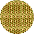 thumbnail image 1 of Ahgly Company Indoor Round Patterned Mahogany Brown Area Rugs, 5' Round, 1 of 6