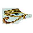 thumbnail image 2 of Eye Cutting Board, Traditional Eye Mystic Egyptian Ornamental Print on Plain Background, Decorative Tempered Glass Cutting and Serving Board, Wine Bottle Shape, Pale Blue Orange, by Ambesonne, 2 of 5