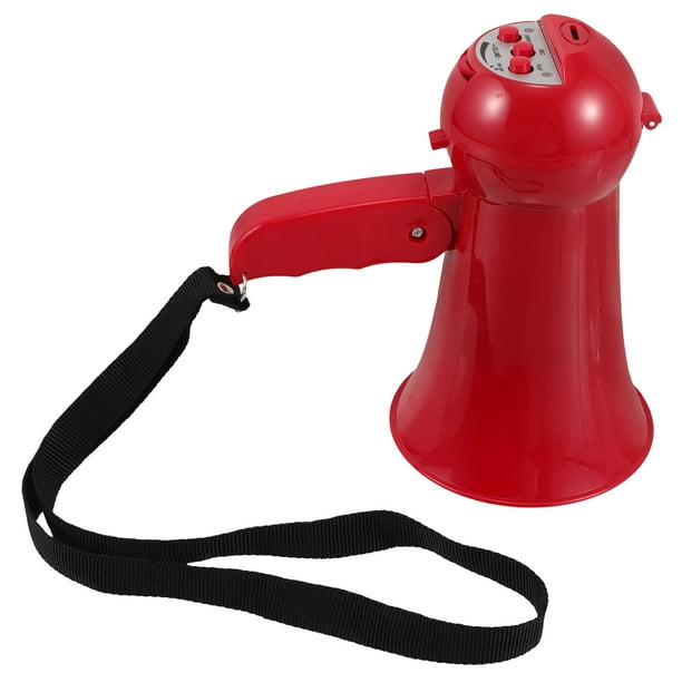 BRIGHTFUFU Megáfono portátil Megáfono rojo ruidoso Cuerno Saludos Fiesta Matraca para celebraciones de bodas Padrinos de boda y actividades divertidas para fiestas Animar eventos