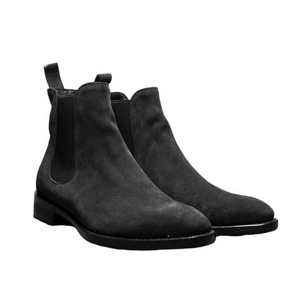 Classic Retro Chelsea Boots Slip-On Pointed Toe Cowboy Western Chukka Motorcycle Boots