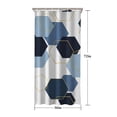 thumbnail image 5 of Blue Gold Hexagon Marble Shower Curtain 36"x72" ,Bathroom Decorative Shower Curtains Set with 12 Hooks,Modern Waterproof Washable Shower Curtain, 5 of 6