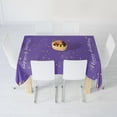 thumbnail image 3 of XAJAT 60‘‘x60'' Happy Birthday Rectangle Tablecloth, Cotton Linen Table Covers with Cake and Candle Prints, 3 of 4