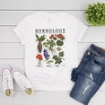 thumbnail image 3 of Camiseta informal básica con cuello redondo para mujer, Tops con estampado de plantas de Herbología, camiseta de manga corta para mujer, camiseta para niña, envío directo, 3 of 4