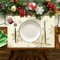 thumbnail image 6 of NWOKYZGH Pine Trees Snowflake Merry Christmas Placemats for Dining Table, 12 x 18 Inch Seasonal Winter Washable Table Mats Set of 4, 6 of 6