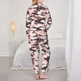 thumbnail image 3 of Pajamas for Women Set - Camouflage Pink Comfy Long Sleeve Button Up Pajama Sets for Women 2 Piece, Soft Sleepwear Nightwear Pjs Lounge Sets for Women with Pockets, 3 of 6