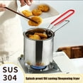 thumbnail image 2 of KEINXS Uncoated Deep Frying Pot Spill-proof Non-stick Pot with Oil Draining Rack for  Chips Fish Chicken, 2 of 6